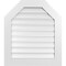 Ekena Millwork Octagonal Top Surface Mount PVC Gable Vent: Functional, w/ 3-1/2"W x 1"P Standard Frame, 28"W x 32"H GVPOT28X3201SF - alternate 1